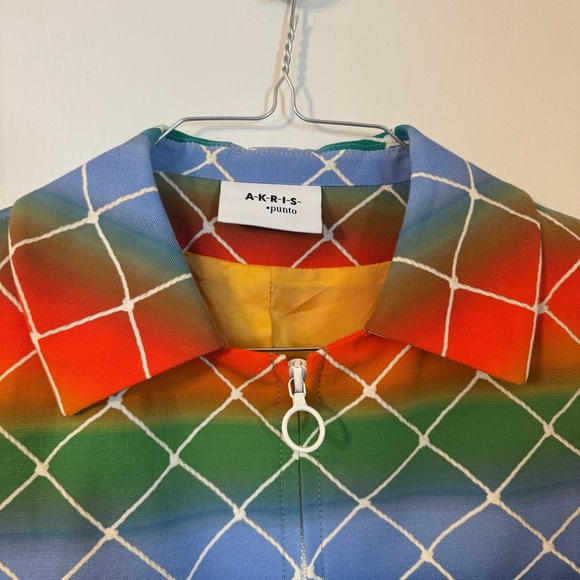 Akris Punto Multicolor Jacket with Lattice Design-Size 8 - Picture 2 of 16